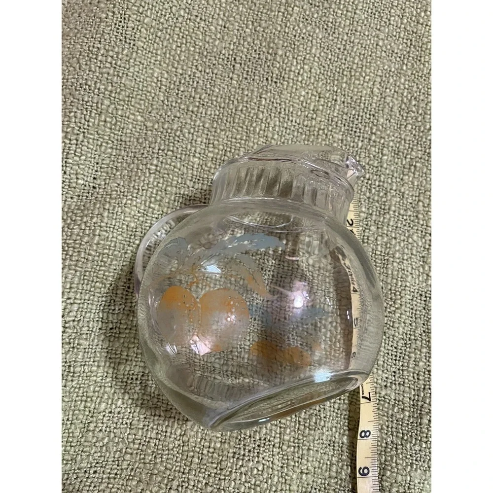 Vintage 1960's Anchor‎ Hocking Tilted Ball Orange Juice Pitcher